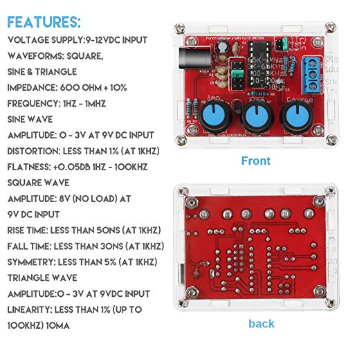 Weewooday Xr2206 Function Signal Generator Frequency Module Kit, 1 Piece