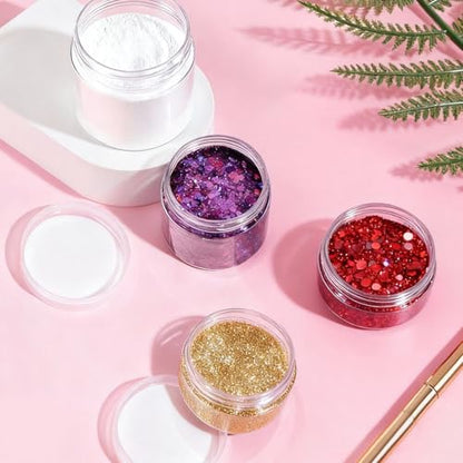 Eternal Moment 36 Pack 2 OZ Plastic Jars Clear Cosmetic Container with Lids - color: Clear Lid, size: 2 Ounce