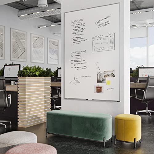 U Brands Dry Erase White Board, 48" x 72", Magnetic, Aluminum Frame - size: 72"W x 48"H