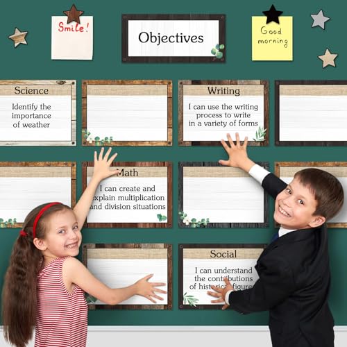 16 Pcs Magnetic Write Wipe Organization Chart, Farmhouse - style: Farmhouse