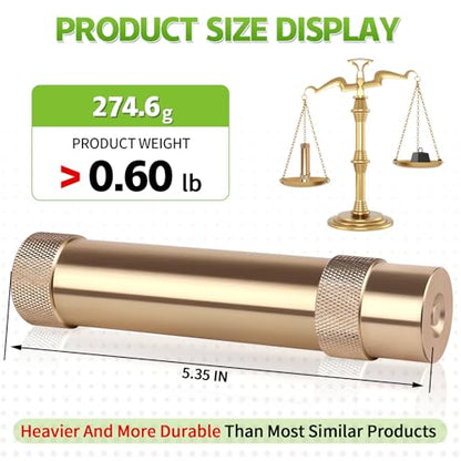 Brass Garden Hose Nozzle, 3/4inch GHT Adjustable Twist Spray Nozzle, 2 Pack