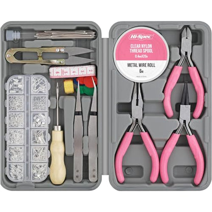 Hi-Spec Jewelry Making Supplies Kit for Adults with Findings Accessories
