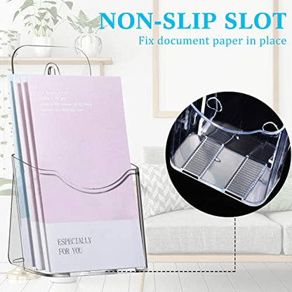 Yookeer 20 Pieces Acrylic Brochure Holder Clear Rack Card Holder