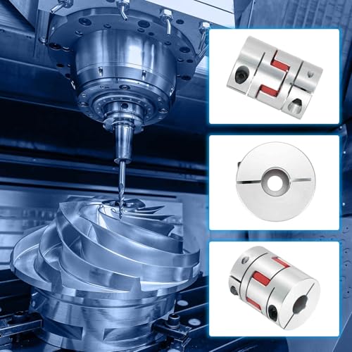 MECCANIXITY Aluminum Shaft Coupling 8mm to 14mm Flexible Spider Coupling L50mm x D40mm Coupler Jaw Spider Shaft Joint Connector for 3D Printers DIY Encoder CNC Router Milling Machine - size: D40mm Fit 8mm to 14mm