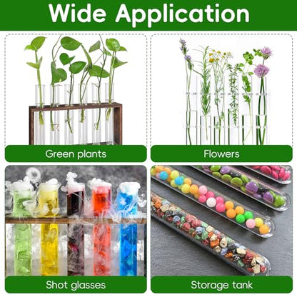 15Pcs Plastic Plant Propagation Tubes, Clear Test Tubes for Plant