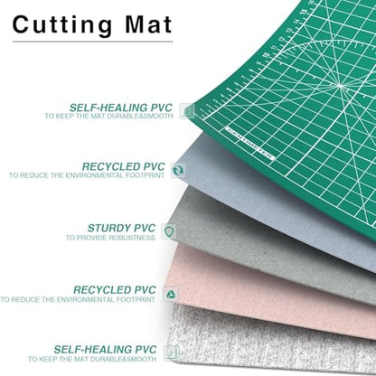 DIYSELF 12in×18in Cutting Mat for Sewing, A3 Cutting Mat, Paper Craft Tools - color: Green, size: 18"L x 12"W