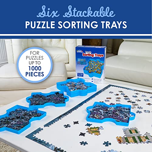 White Mountain Stackable Puzzle Sorting Trays, Set of 6