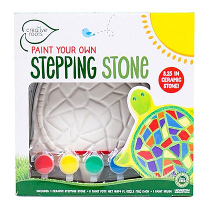 Creative Roots Mosaic Turtle DIY Stepping Stone Kit, Includes Ceramic Stone & 6 Vibrant Paints for Kids Ages 8+ - style: Turtle