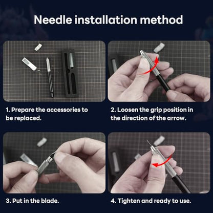 stedi Craft Hobby Knife Kit, Model Hobby Making Tools, All Metal Precision Craft Knife with 20PCS Blades for Gundam, Scale Military Model, 3D Resin Parts - color: Black