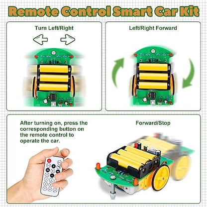 MiOYOOW DIY Remote Control Car Kit, STEM Soldering Practice Kit for School - color: Remote Control Car Kit
