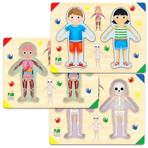 The Learning Journey: Lift & Learn Inside of Me – Human Body Layered 28 piece Jigsaw Puzzles- Montessori School - Learning Educational Toy for Baby - Kids Ages 3 and Up Non-Toxic & BPA Free
