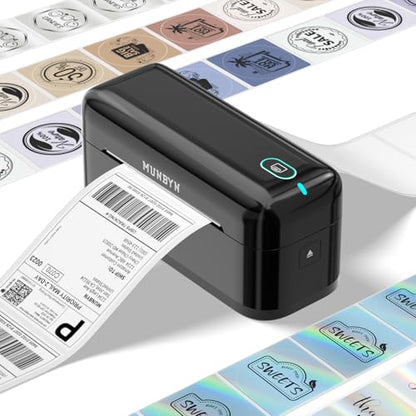 MUNBYN Bluetooth Thermal Label Printer, 4x6 Shipping Label Printer - color: Black