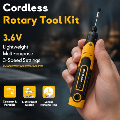 Resin Drill 3D Printed Resin Cured Sanding and Polishing Tool Kit - size: 3.6V