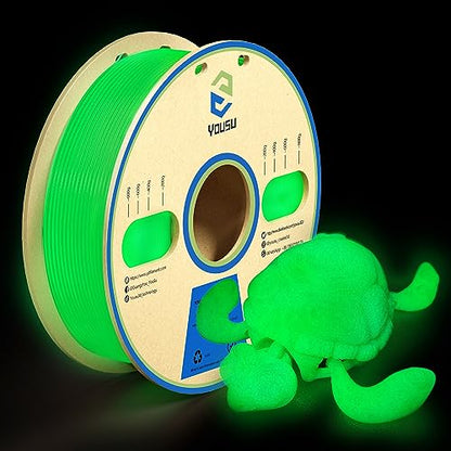 YOUSU Glow in The Dark Light Green PLA Filament 1.75mm 1kg - color: A2-glow Green, size: A-Glow in dark PLA