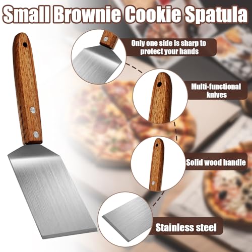 Murtenze 4 Pack Small Brownie Cookie Spatula, Metal Turner