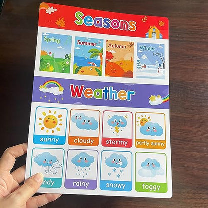Lachilly Primer Fun Learning Poster Flash Cards - Perfect for Toddler Education, Pre-K and Kindergarten Learning Activities, Suitable for Autistic Children and Primary School Kids, 10 Sheets - style: Primer 10P