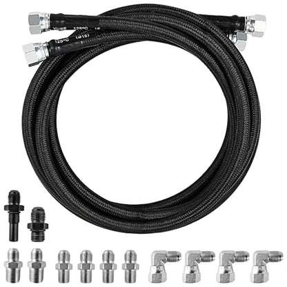 Mupera 6AN 70" Transmission Cooler Lines - Braided Transmission Lines Kit - color: Black, size: 70 Inch