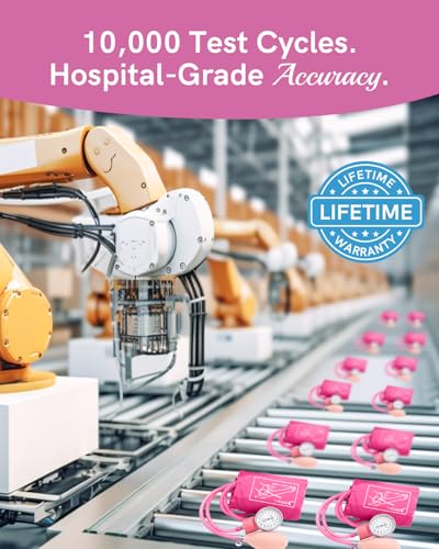 FriCARE Pink Manual Blood Pressure Cuff for Nurses/Nursing/Medical Students - color: Hot Pink