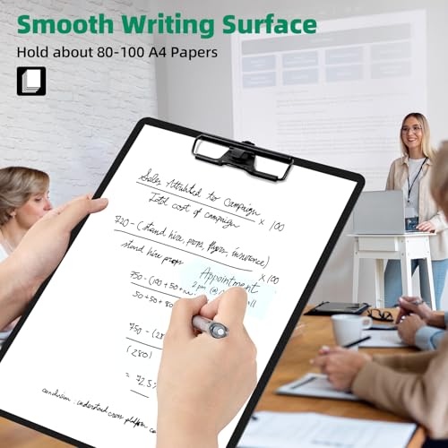 FRETONBA Clipboard with Pen Holder, Black - style: 1 Pack-Black