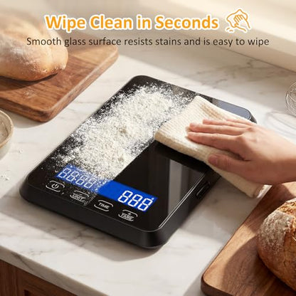 Kitchen Scale, 33 lb Food Scale for Baking & Cooking - color: Black