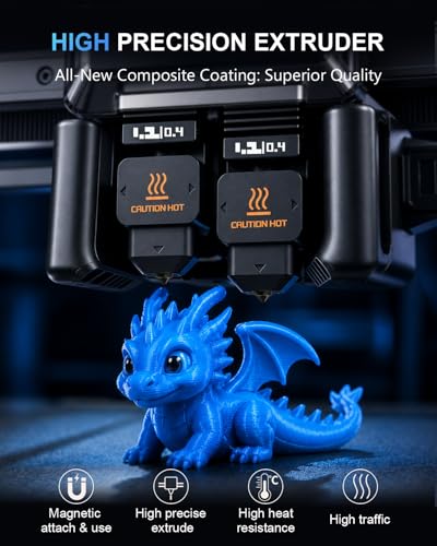 3Pcs P2S Hotend with 0.2/0.4/0.6mm Bambu Lab P2S/H2D/H2S/H2C Hardened Steel Nozzle, Quick Swap Precision 3D Printer Extruder Hot End Kit with 6 Silicone Cover Socks - size: 3PK 0.2/0.4/0.6mm