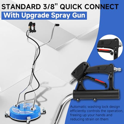 RIDGE WASHER 18’’ Pressure Washer Surface Cleaner with Dual Handle,4500 PSI - size: 18 Inch
