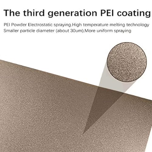 3D Printer Build Plate for Ender-5 Maximum, 415 x 415mm Double Sided Texture PEI Sheet 3D Printer Bed Platform, 3D Printer Build Heated Bed Cover