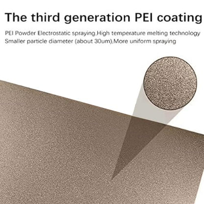 3D Printer Build Plate for Ender-5 Maximum, 415 x 415mm Double Sided Texture PEI Sheet 3D Printer Bed Platform, 3D Printer Build Heated Bed Cover