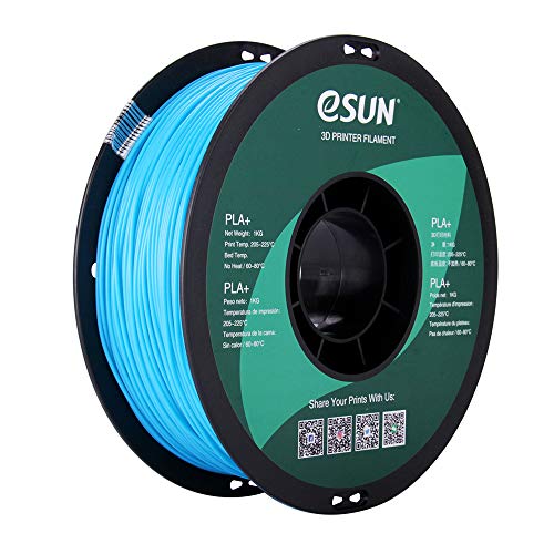 eSUN PLA PRO (PLA+) 3D Printer Filament, Dimensional Accuracy +/- 0.03mm, 1kg, Plastic Spool, 1.75mm, Light Blue - color: Light Blue