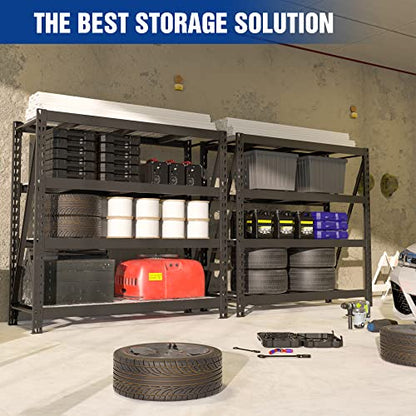 WORKPRO Heavy Duty Metal Garage Shelving, 68"W x 24"D x 65"H, 7200 LBS Load - size: 68"W x 24"D x 65"H