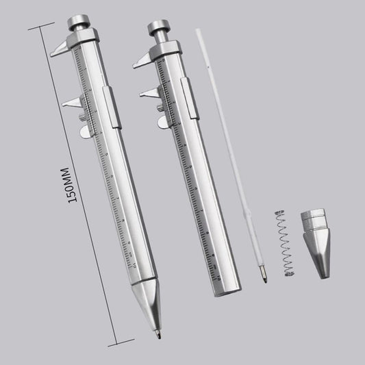 2 in 1 Vernier Caliper 0-100mm Ballpoint Pen Gadget for Men Women Gifts Engineer Woodworkers Carpenter Student