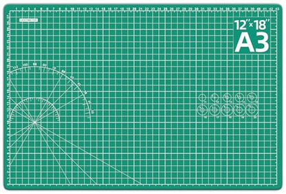 DIYSELF 12in×18in Cutting Mat for Sewing, A3 Cutting Mat, Paper Craft Tools - color: Green, size: 18"L x 12"W