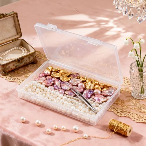 LJY 6 Clear Rectangular Plastic Boxes, 7.1 x 4.3 x 1.2 in for Electronics - color: Transparent, size: 7.1 x 4.3 x 1.2 inch