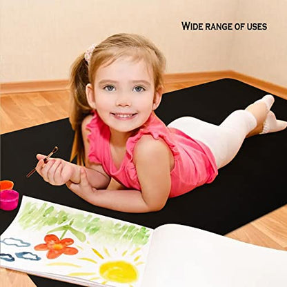 36" x 24" Extra Large Silicone Mat for Epoxy Resin Casting Molds, Nonstick Heat Resistant Craft Mat for Jewelry Making, Clay Crafting, and Countertop Protection - color: Black