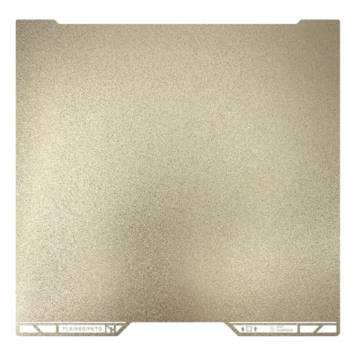 355x346mm Gold PEI Double Side Build Plate for Bambu Lab H2S/H2D, 3D Printer Parts Textured PEI Spring Steel Plate Print Bed for Bambulab H2D 3D Printers - size: 355x346mm