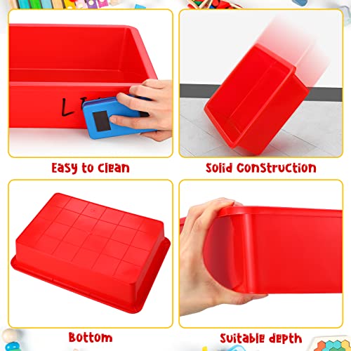 Hoteam 10 Pack Flat Bins Paper Trays,Red,13.78 X 9.84 X 3.15 Inch - color: Red, size: 13.78 x 9.84 x 3.15 Inch