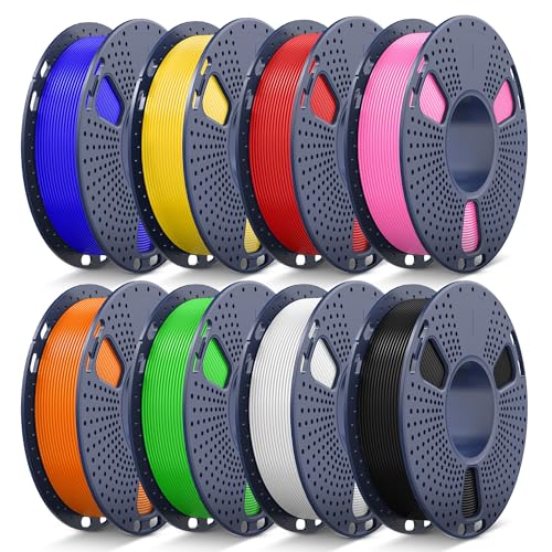 JAYO PETG 3D Printer Filament Bundle 1.75mm, 250g, 8-Pack - color: 2kg Black, White, Green, Red, Blue, Orange, Yellow, Pink