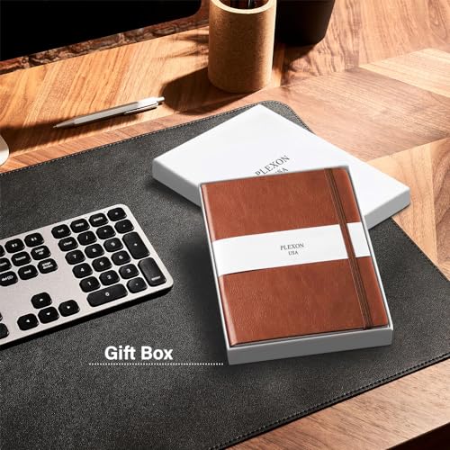 Plexon Lined Journal Notebook (Chestnut Brown), 160 Pages, Medium 5.7 inches x 8 inches - 120 GSM Thick Paper, Hardcover - color: Brown, style: Lined