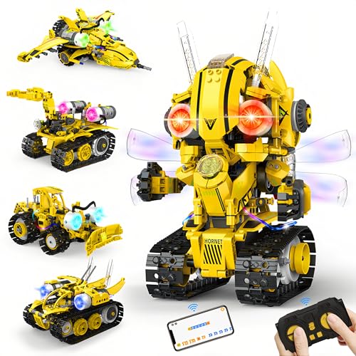 STEM Robotics Kit for Kids 6-12, App & Remote Control Robot Building Kit