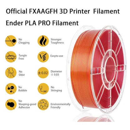 1KG 3D Printer Filament Bundle, 3 D PLA Printing Filament 1.75mm, Dual Color, +/-0.03mm, 1kg/2.2lbs Silk Golden Red - color: Gold & Red
