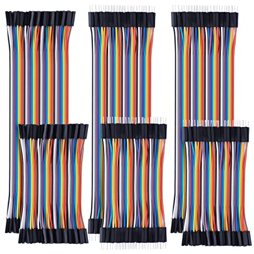 Aypzuke 10cm+20cm 240pcs Breadboard Jumper Wires Cable Kit, Male to Female, Female to Male, Compatible for Arduino and Raspberry Pi - size: 10cm+20cm