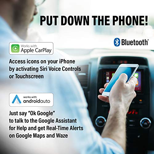 Sound Storm Laboratories DD988ACP Car Audio Stereo System - Android Auto, Double-Din with 6.75 Inch Capacitive Touchscreen, Bluetooth Audio and Calling Head Unit, No CD Player, Radio Receiver - style: 6.75 inch