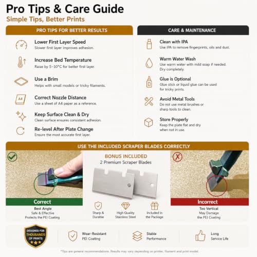 K2 Plus Double-Sided Textured PEI Build Plate 370x370mm - size: 370x370mm PEI
