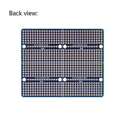 Treedix 4 pcs Universal Board Solderable BreadBoard Split Design PCB Prototype Shield Board Double Sided Tinned Gold Plated Holes Compatible with Arduino Kit Raspberry Pi Prototyping and Testing