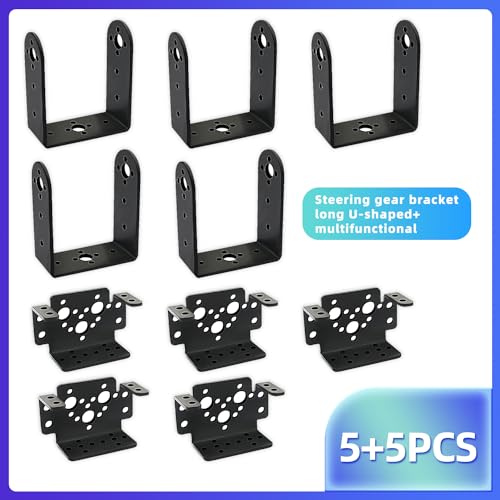 5Set Pan Tilt Servo Mount Bracket for MG995 MG996R S3003 U/L Shaped - style: 5 Sets Servo Bracket