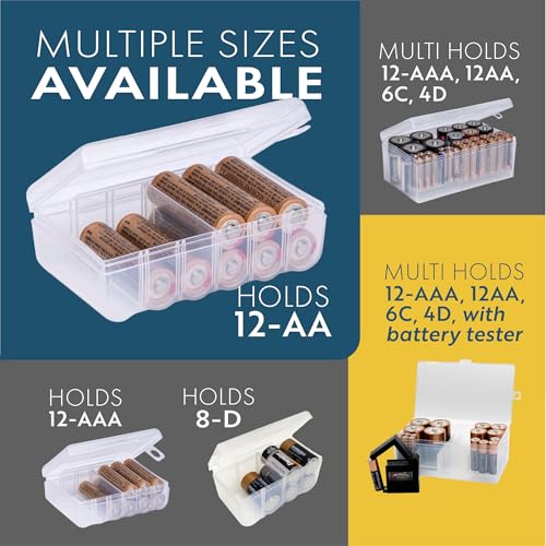 Dial Industries Battery Storage Organizer Case, Holds 12 AA - style: 12 AA