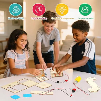 STEM Science Kits for Kids Ages 8-12, Wood Arts and Craft Kits for Boys 6-8, Wooden 3D Puzzles, STEM Toys for Boys Girls Age 8-12 5-7 8 10 12 13 14 Gift Idea. - style: SCIENCE-2