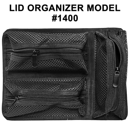 LAFENLIN Lid Organizer for Pelican 1400 Case, Hook & Loop (No Screw) - color: 1400 lid organizer-Circular Mesh