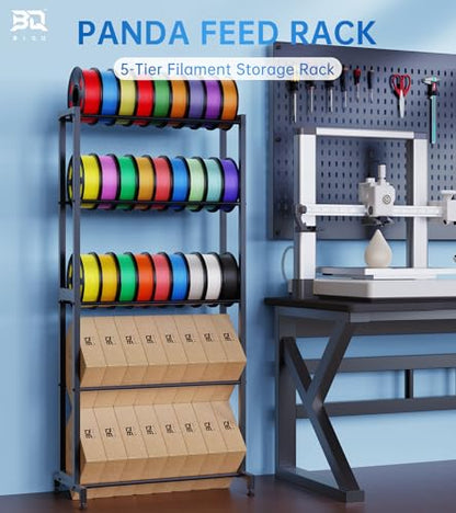 BIQU Filament Storage Rack 5 Tier, Panda Feed Rack 3D Printing