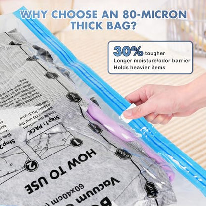 BoxLegend 20 Pack Travel Vacuum Storage Bags with Electric Pump 2 * 27.6x19.7+ 5 * 21.7x17.7+ 6 * 19.7x15.7+ 6 * 15.7x13.8in, Thickened Compression Bags for Clothes Luggage Travel Moving & Closet - size: 20 Combo Travel - Electric Pump
